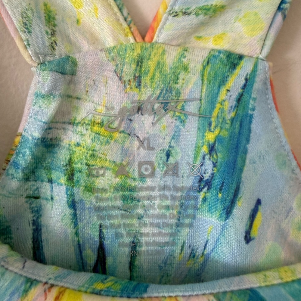 2 Piece Athletic Tennis Skort & Top Set Womens L/XL Rainbow Workout Wear EUC - Picture 5 of 14